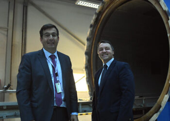 (De gauche à droite) Thierry Baud (AFI KLM E&M) et Jean-François Verkindre (Safran Nacelles), co-dirigeants d'Aerostructures Middle East Services (AMES). Photo © Le Journal de l'Aviation