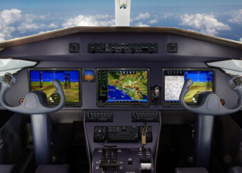 Le poste de pilotage des futurs appareils de TRJet. Image © Rockwell Collins