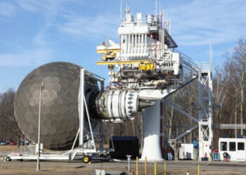 Le banc de test du GEnx modifié au centre d'essai du motoriste à Peebles (Ohio).  Photo © GE Aviation