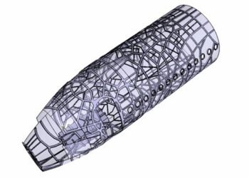 L'optimisation topologique des aérostructures donne naissance à de nouvelles architectures. © Stelia Aerospace