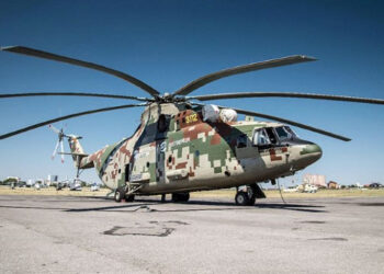 Le Mi-26T2V au salon Army-2018 de Moscou. © Russian Helicopters