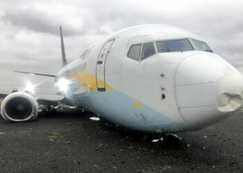 Le 737-800 de SpiceJet (ex-Jet Airways) immobilisé début juillet à Mumbai.