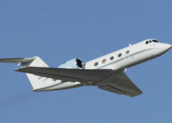 Le Silvercrest lors de ses essais en vol sur un Gulfstream GII. © Safran