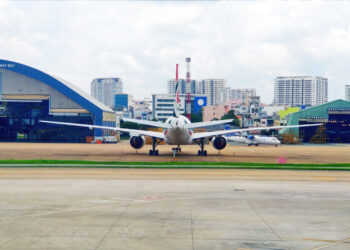 les installations de Vietnam Airlines Engineering Company (VAECO) à Tan Son Nhat. Photo © Le Journal de l'Aviation - tous droits réservés