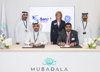 L'accord révélé entre Sanad et GE lors du salon Dubai Airshow 2019. Photo © Mubadala