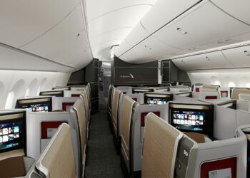 Vue de la nouvelle Flagship Suite sur Boeing 787-9. © American Airlines